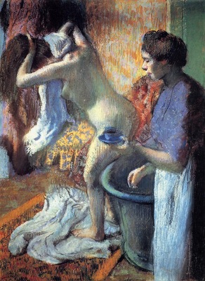 Breakfast after Bath circa 1895 Private collection pastel