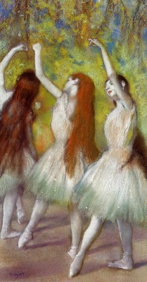 Dancers in Green circa 1878 Private collection pastel