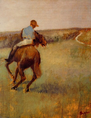 Jockey in Blue on a Chestnut Horse circa 1889 Virginia Museum of Fine Arts USA