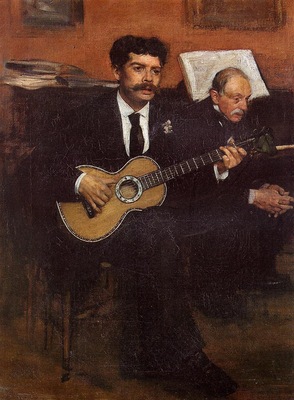Portrait of Pagens and Auguste De Gas circa 1869 Musee d Orsay France