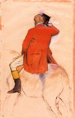 rider in a red coat