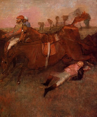 Scene from the Steeplechase the Fallen Jockey 1866 PC