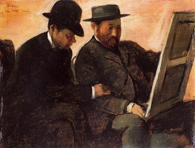 The Amateurs also known as Paul Lafond and Alhonse Cherfils Examening a Painting 1878 1880 PC