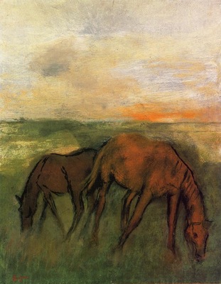 Two Horses in a Pasture 1871 PC
