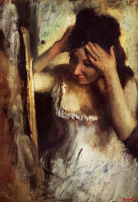 Woman Combing Her Hair before a Mirror circa 1877 Norton Simon Museum USA
