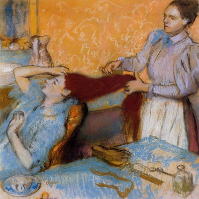 Woman Having Her Hair Combed 1892 1895 PC