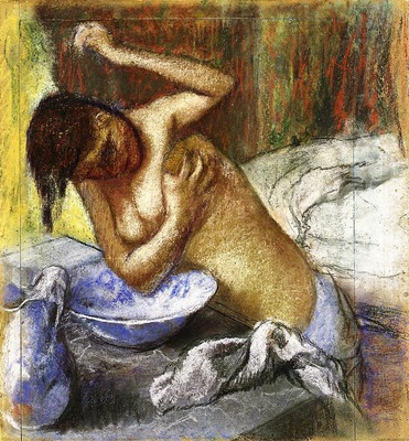 Woman Sponging Her Chest 1892 PC