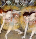 Dancers Bending Down also known as The Ballerinas 1885 Private collection pastel