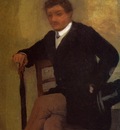 Seated Young Man in a Jacket with an Umbrella circa 1864 1868 Private collection