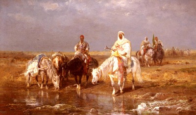 Schreyer Adolf Arabs Watering Their horses