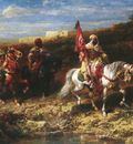 Schreyer Adolf Arab Horseman In A Landscape