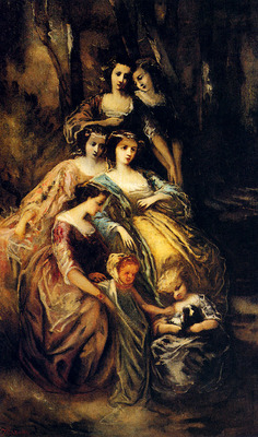 Monticelli Adolphe Empress Eugenie And Her Attendants