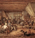 OSTADE Adriaen Jansz van Feasting Peasants In A Tavern