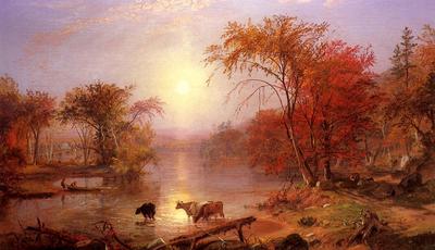 Bierstadt Albert Indian Summer Hudson River