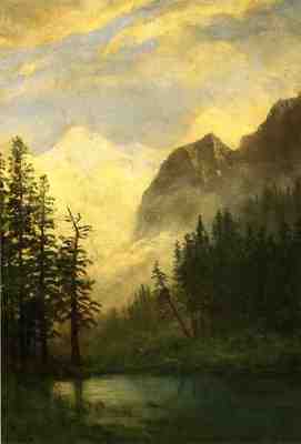 Bierstadt Albert Mountain Landscape