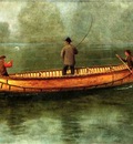 Bierstadt Albert Fishing from a Canoe