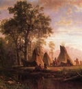 Bierstadt Albert Indian Encampment Late Afternoon