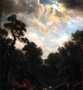 Bierstadt Albert Moonlit Landscape