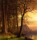 Bierstadt Albert Sunset in California Yosemite