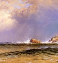 Bricher Alfred Thompson Coastal Scene with Lighthouse