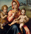 Sarto Andrea Del Madonna And Child With The Infant Saint John In A Landscape