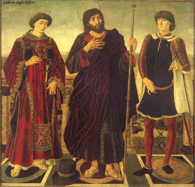 POLLAIUOLO Antonio del Altarpiece Of The SS Vincent James And Eustace