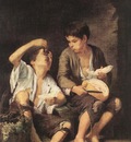 Murillo Boys Eating Fruit Grape and Melon Eaters