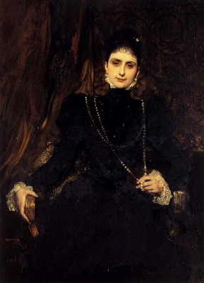 Constant Jean Joseph Benjamin Portrait Of Mme M S Derviz
