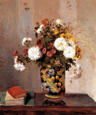Pissarro Camille Chrysanthemums In A Chinese Vase