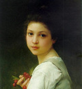 Lenoir Charles Amable Portrait of a young girl with cherries