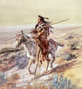 Russell Charles Marion Indian with Spear