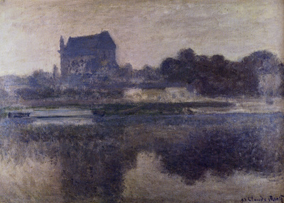monet the church of vernon in the mist
