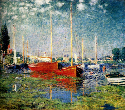 Monet The Red Boats Argenteuil