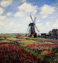 monet tulip fields with the rijnsburg windmill