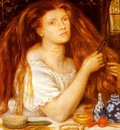 Rossetti Dante Gabriel Woman Combing Her Hair