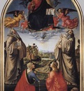 GHIRLANDAIO Domenico Christ In Heaven With Four Saints And A Donor