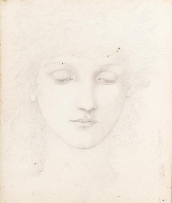 Burne Jones Edward Coley Head of a Girl