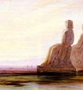 Lear Edward The Plain Of Thebes With Two Colossi