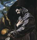 el greco st francis praying 1580