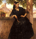Giraud Eugene Pierre Francois A Spanish Beauty With A Fan