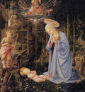 Lippi Filippino The adoration with the infant Baptist and St  Bernard