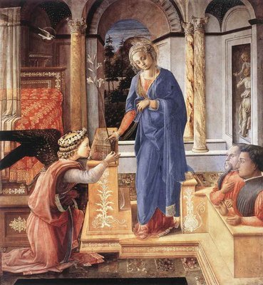 LIPPI Fra Filippo The Annunciation Wih Two Kneeling Donors