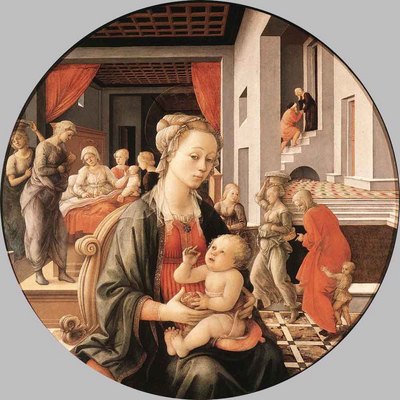 LIPPI Fra Filippo Virgin With The Child And Scenes From The Life Of St Anne