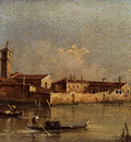 Guardi Francesco View Of The Island Of San Michele Near Murano Venice