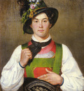 Defregger Franz von A YOUNG MAN IN TYROLEAN COSTUME