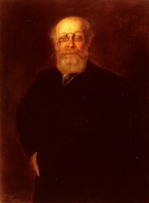Lenbach Franz Von Portrait Of A Bearded Gentleman Wearing A Pince%20Nez