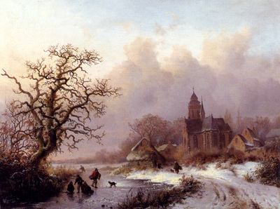 Kruseman Fredrik Marinus A Frozen Winter Landscape