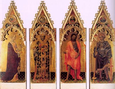 GENTILE DA FABRIANO Four Saints Of The Poliptych Quaratesi