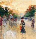 Stein Georges Busy Traffic On The Champs Elysees Paris