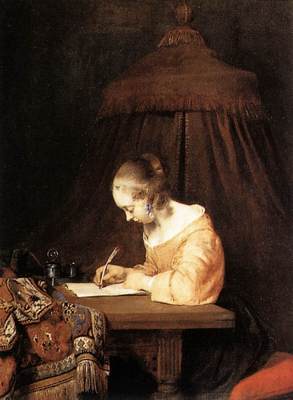 TERBORCH Gerard Woman Writing A Letter